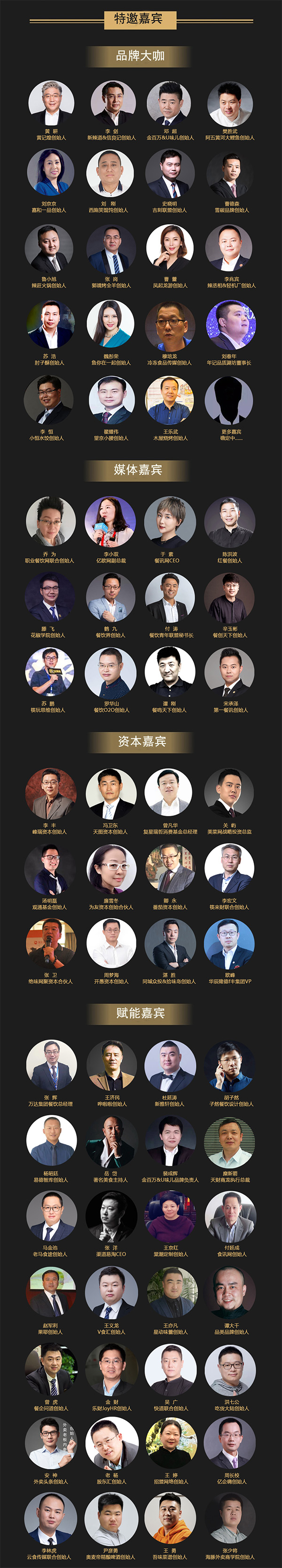 2018第七屆中國餐飲產(chǎn)業(yè)共享峰會(huì)餐飲大咖